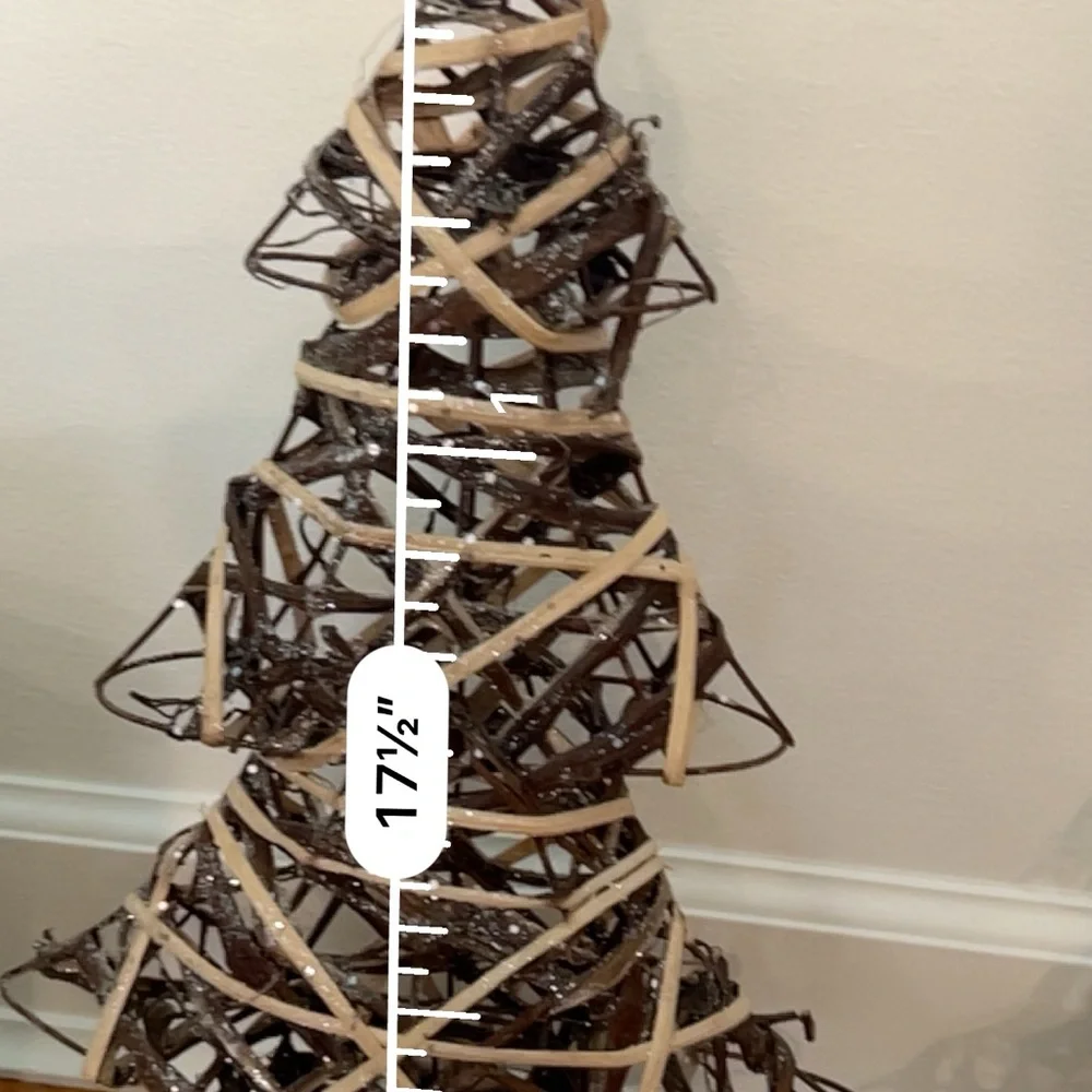 Rustic Holiday Bear with Trees Decor grapevine Christmas